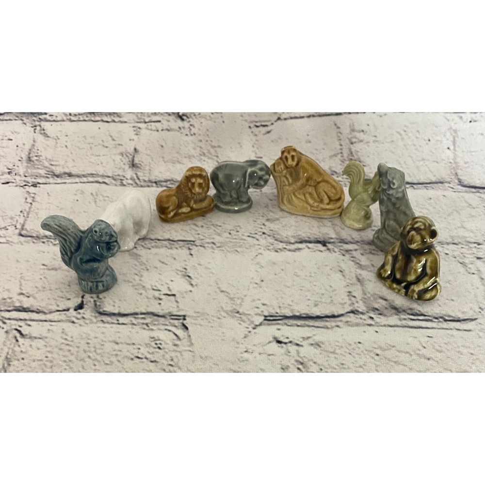 Vintage Wade Whimsies England Porcelain Animals Lot of 8